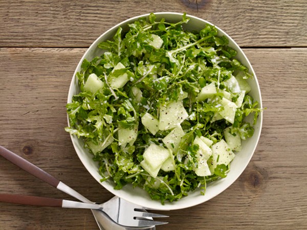 Honeydew and arugula salad