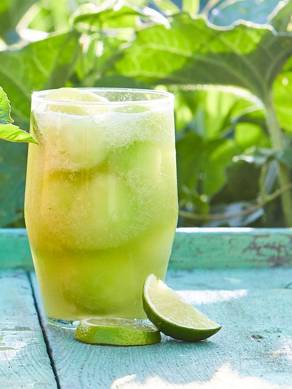 Honeydew-ginger lime fizz