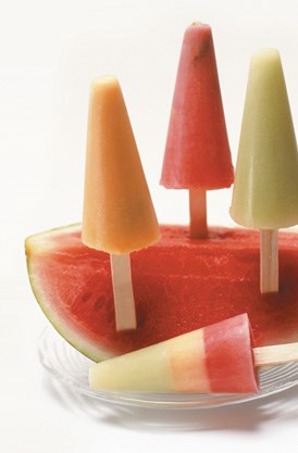 Honeydew melon pops