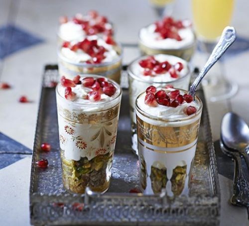 Honeyed nuts & pomegranate pots