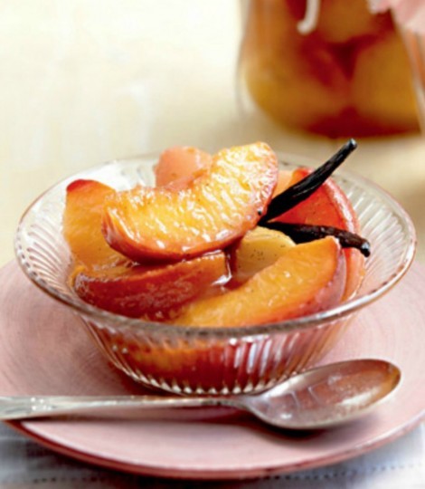 Honeyed peach and vanilla compote