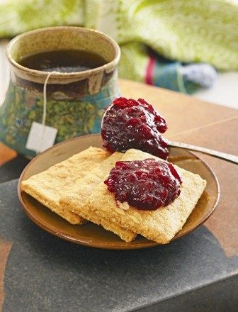 Honeyed plum-cardamom jelly