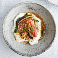 Honeyed rosemary figs with yogurt