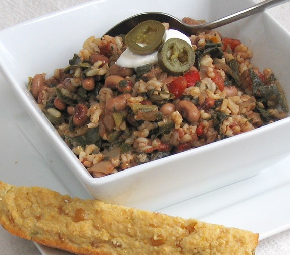 Hoppin' John and collards