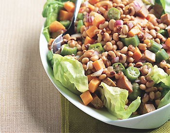 Hoppin' John salad with molasses dressing