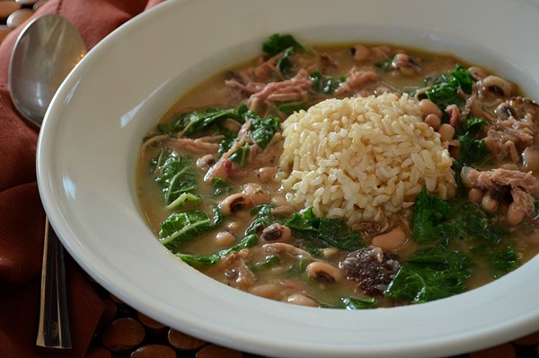 Hoppin’ John soup with kale