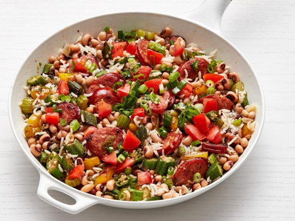 Hoppin’ John with andouille 