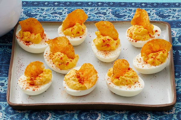 Horseradish deviled eggs