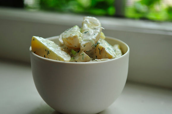 Horseradish dill potato salad