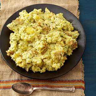 Horseradish, parsley & sour cream mashed potatoes