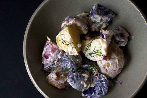 Horseradish potato salad