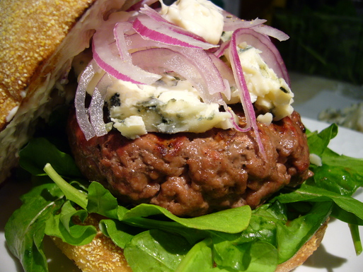 Horseradish Roquefort burger