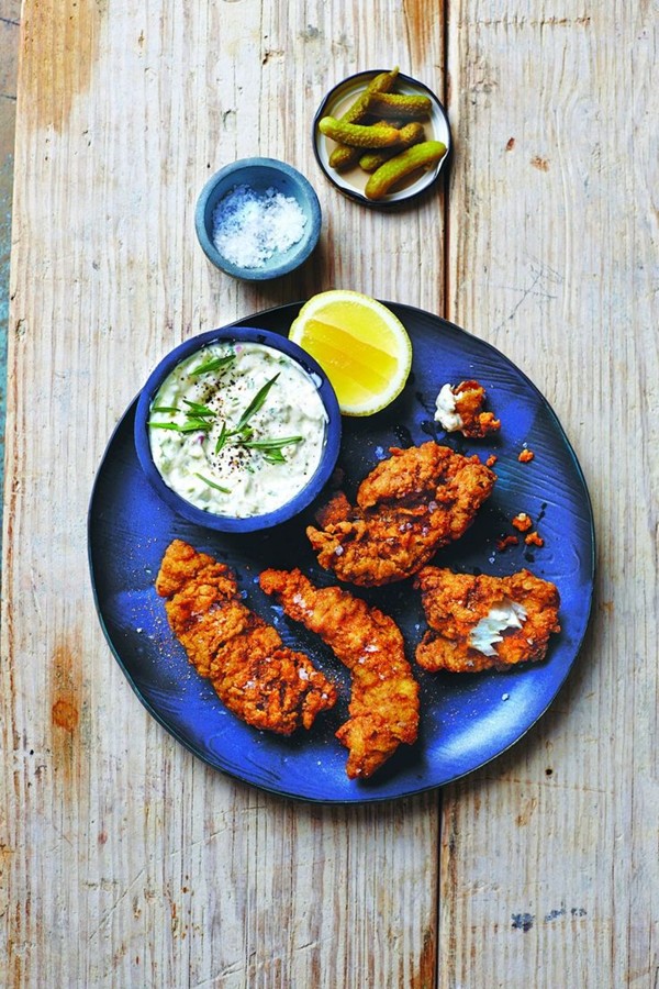 Hot & crispy fried grouper fingers with homemade tartar sauce