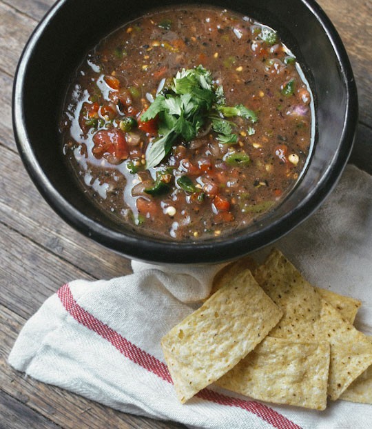 Hot & smoky roasted poblano pepper salsa