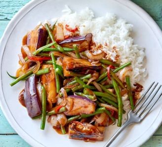Hot & sour aubergine 