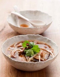 Hot & sour duck & mushroom soup