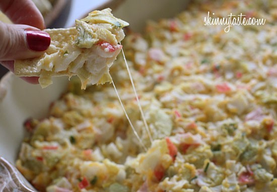 Hot and cheesy crab and artichoke dip