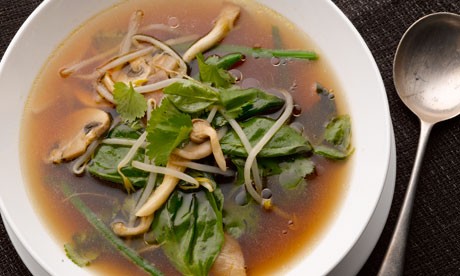 Hot and sour mushroom soup