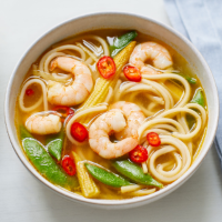 Hot and sour prawn soup