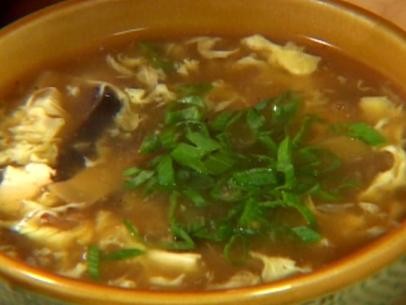 Hot and sour soup (with Chinese chicken stock)