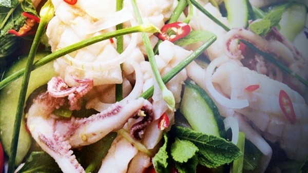 Hot and spicy squid salad (Yam pra muek)