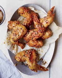 Hot-and-sticky lemon-pepper chicken wings