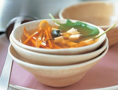 Hot and sweet vegetable and tofu soup
