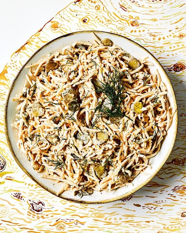 Hot and tangy celeriac remoulade 