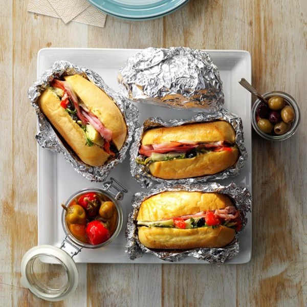 Hot antipasto subs 