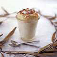 Hot apple and Calvados souffle