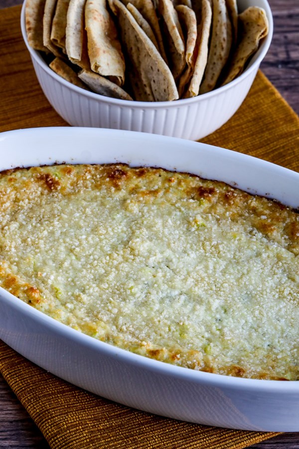 Hot artichoke dip with pepperoncini