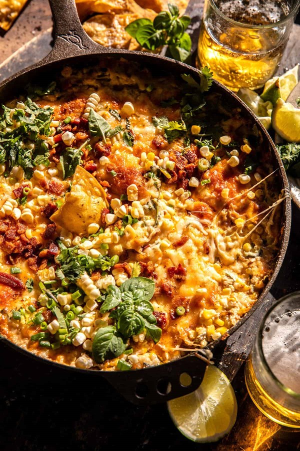 Hot bacon corn dip