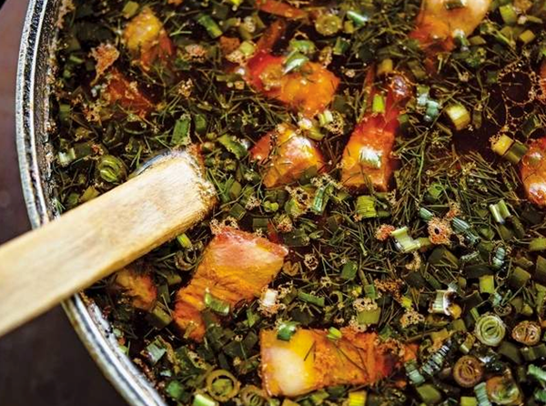 Hot beet soup with pork belly (Bietes zupa)