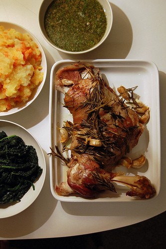 Hot caper and mint sauce