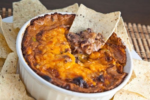 Hot cheesy bean dip
