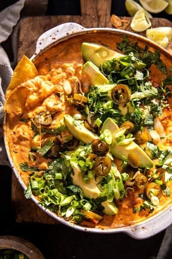 Hot chicken enchilada bean dip