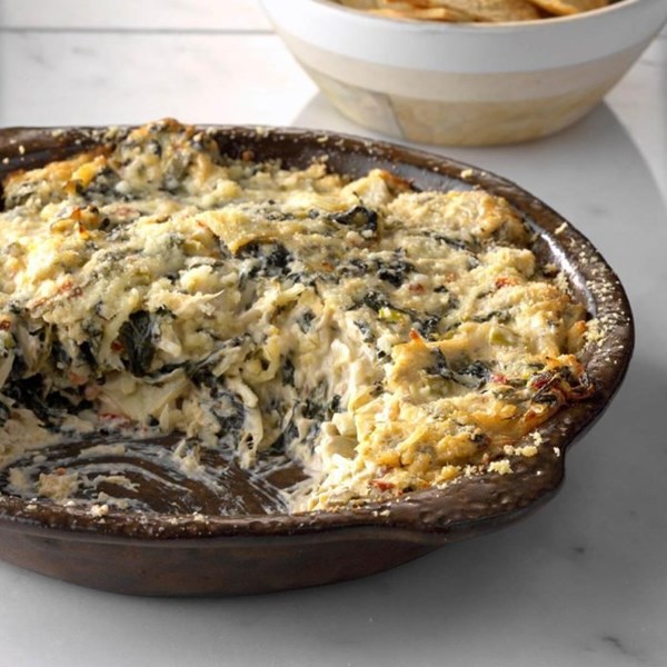 Hot chipotle spinach & artichoke dip with lime