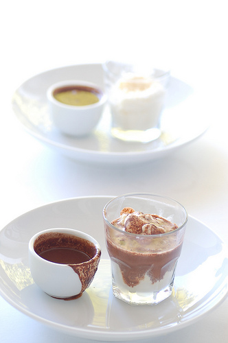 Hot chocolate affogato