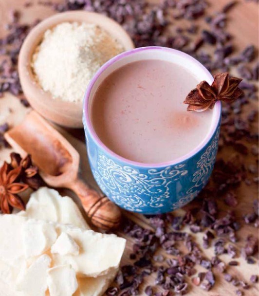 Hot chocolate corn water (Champurrado)