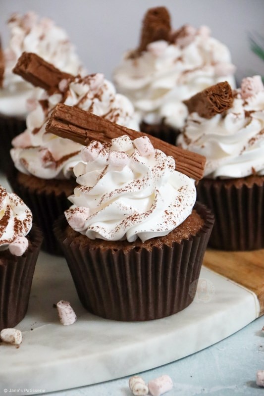 Hot chocolate cupcakes