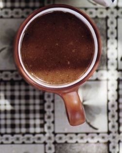Hot chocolate masa drink (Champurrado)