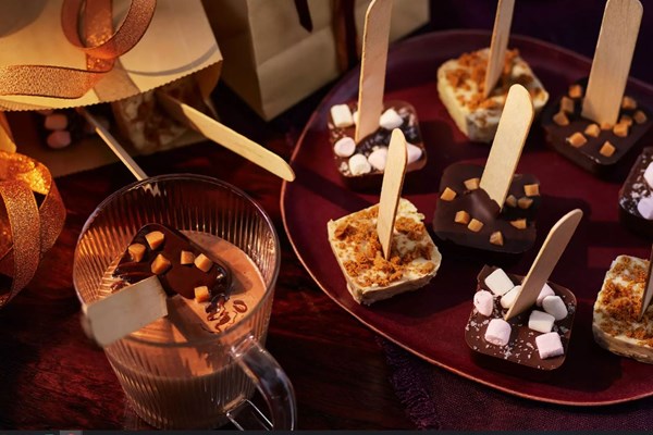 Hot chocolate on sticks