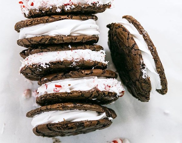 Hot chocolate sandwich cookies