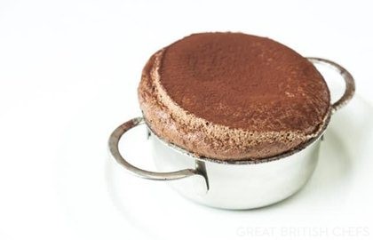 Hot chocolate soufflé