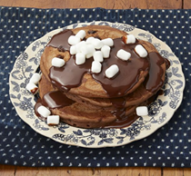 Hot cocoa pancakes