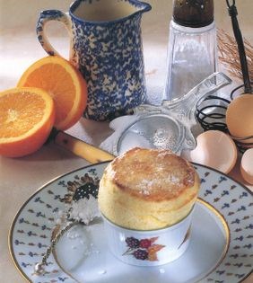 Hot Cointreau and orange soufflé