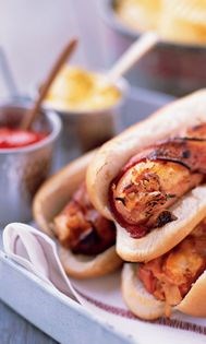 Hot dogs stuffed with the works