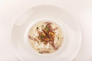 Hot duck and coconut noodles