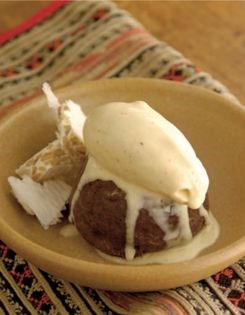 Hot ganache chocolate pudding (Ganacha)
