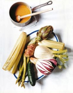 Hot garlic and anchovy dip (Bagna cauda)